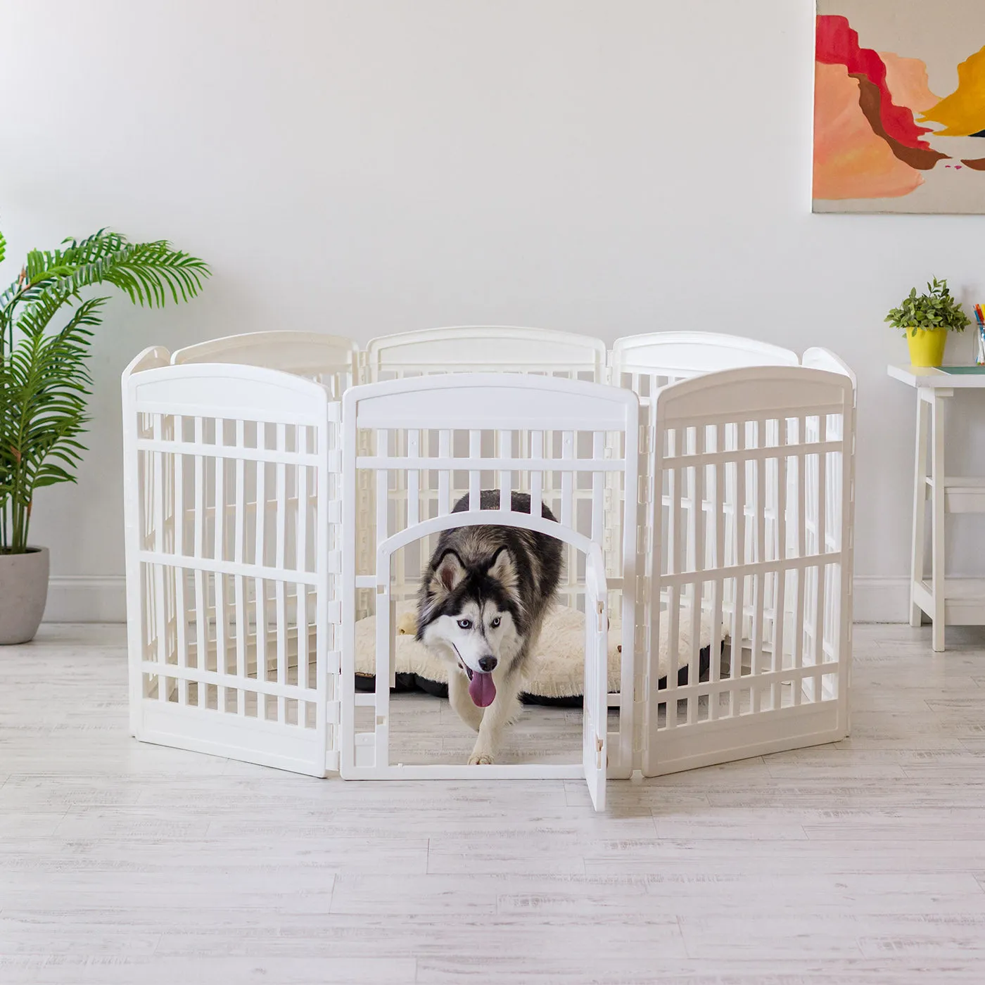 34" Exercise 8-Panel Pet Playpen with Door