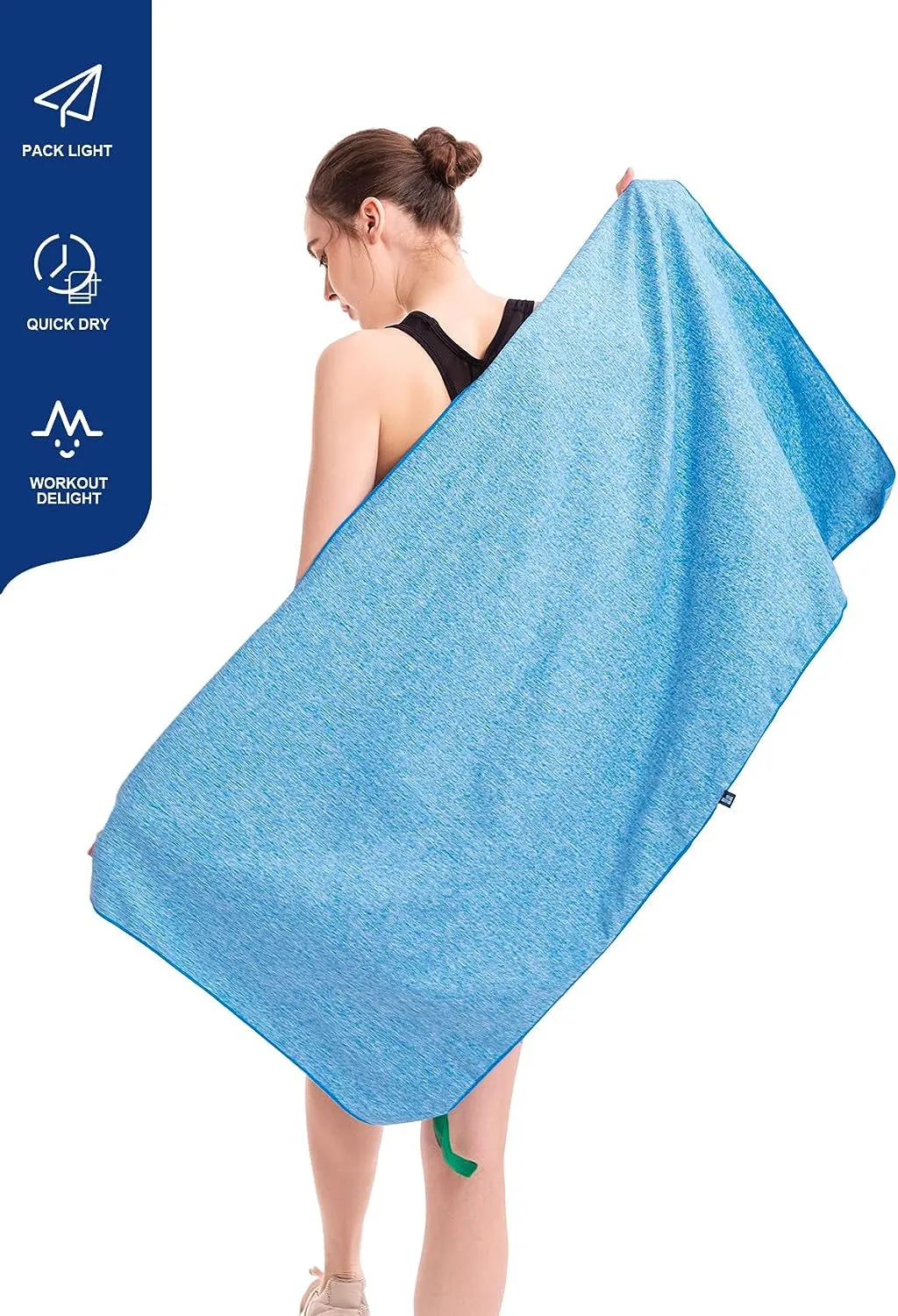 5 Pack Gym Towels Accessories For Men, Quick Dry Sweat Towel For Workout Tennis Sports Exercise, Microfiber Silver Ion Towels Compact & Absorbent