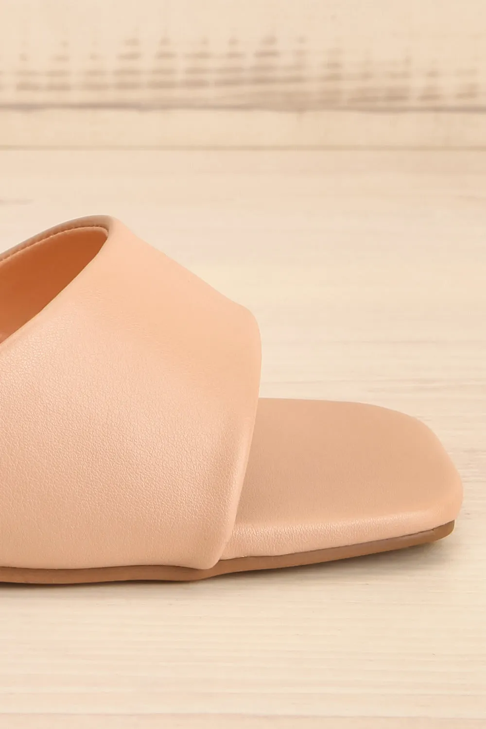 Anelie Beige | Block Heeled Sandals
