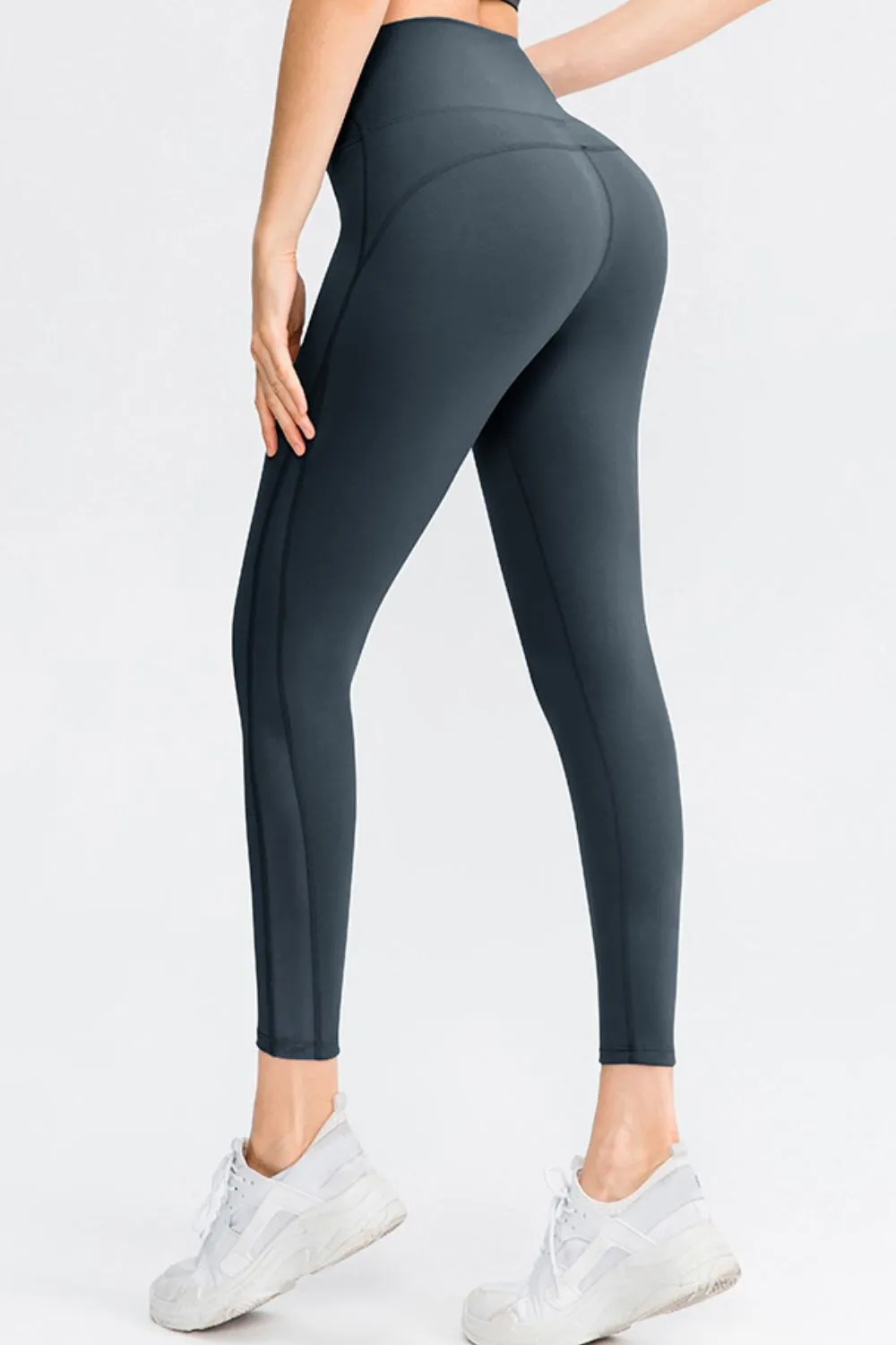 *APP EXCLUSIVE* Wide Waistband Slim Fit Long Sports Pants