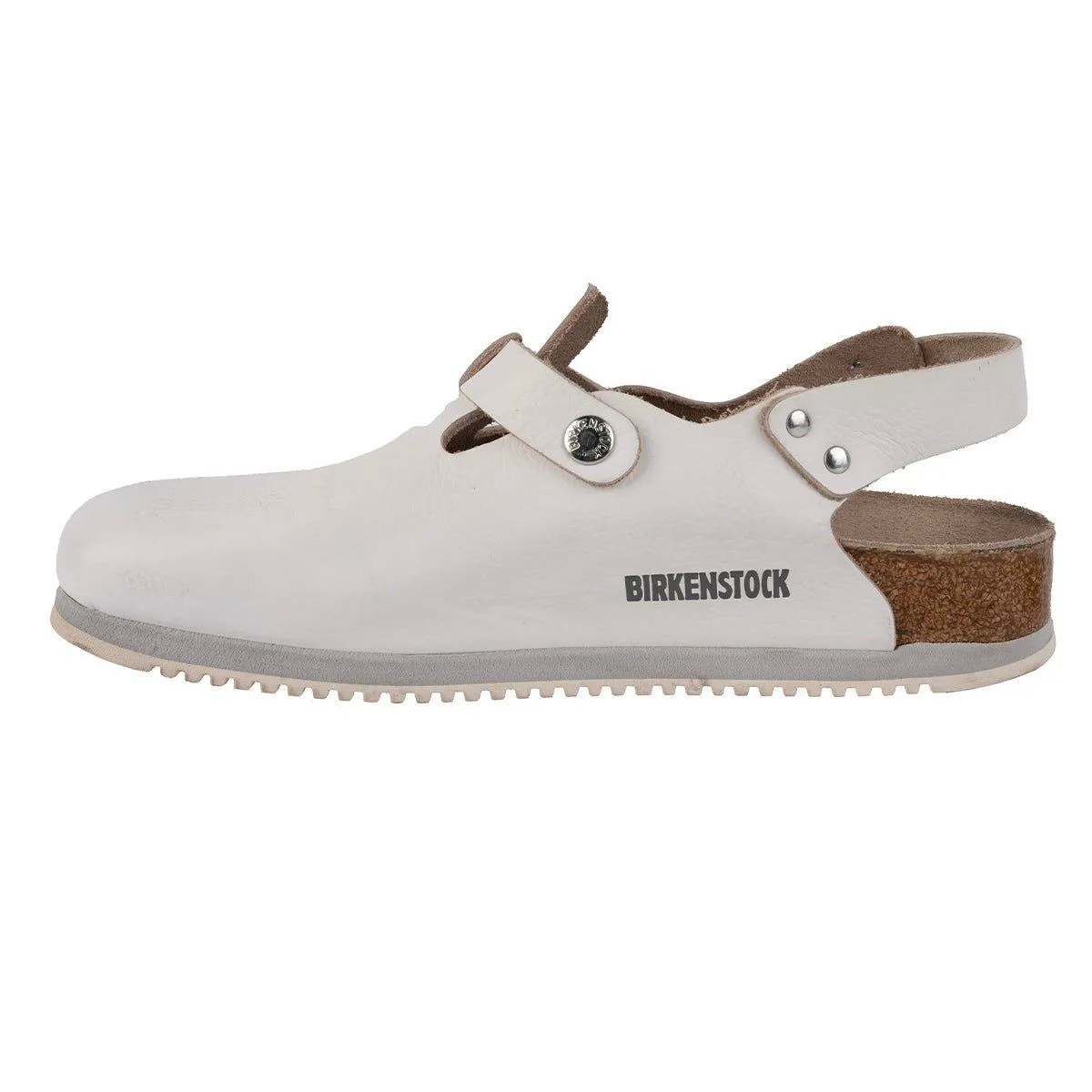 Birkenstock Tokio Super Mule Grip Clogs Leather White Colour For Women