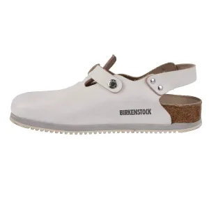 Birkenstock Tokio Super Mule Grip Clogs Leather White Colour For Women