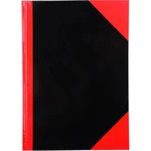Black And Red Notebook Casebound Ruled Gloss Cover 100 Leaf 180 X 128Mm