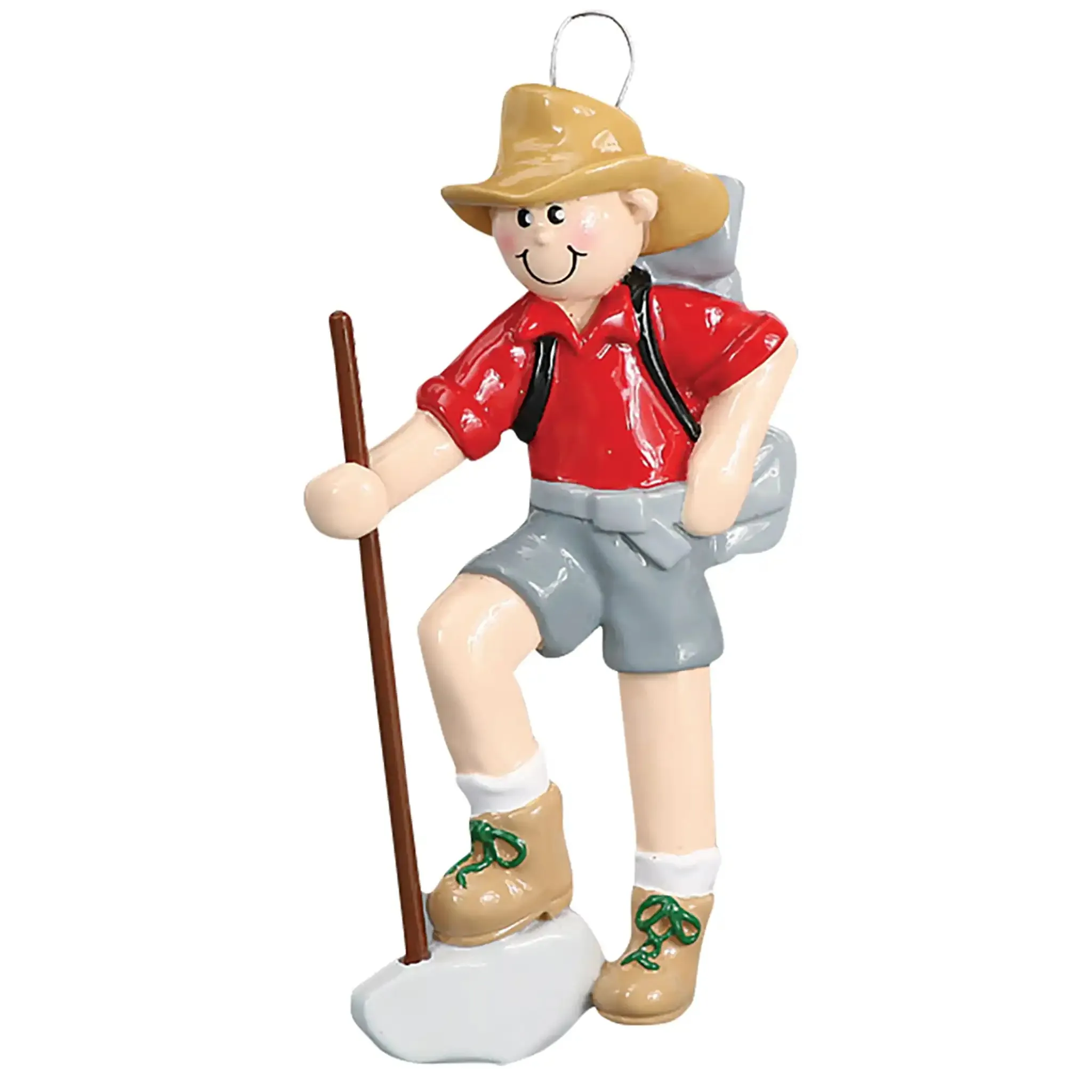 Boy Scout / Guy Hiker Personalized Ornament