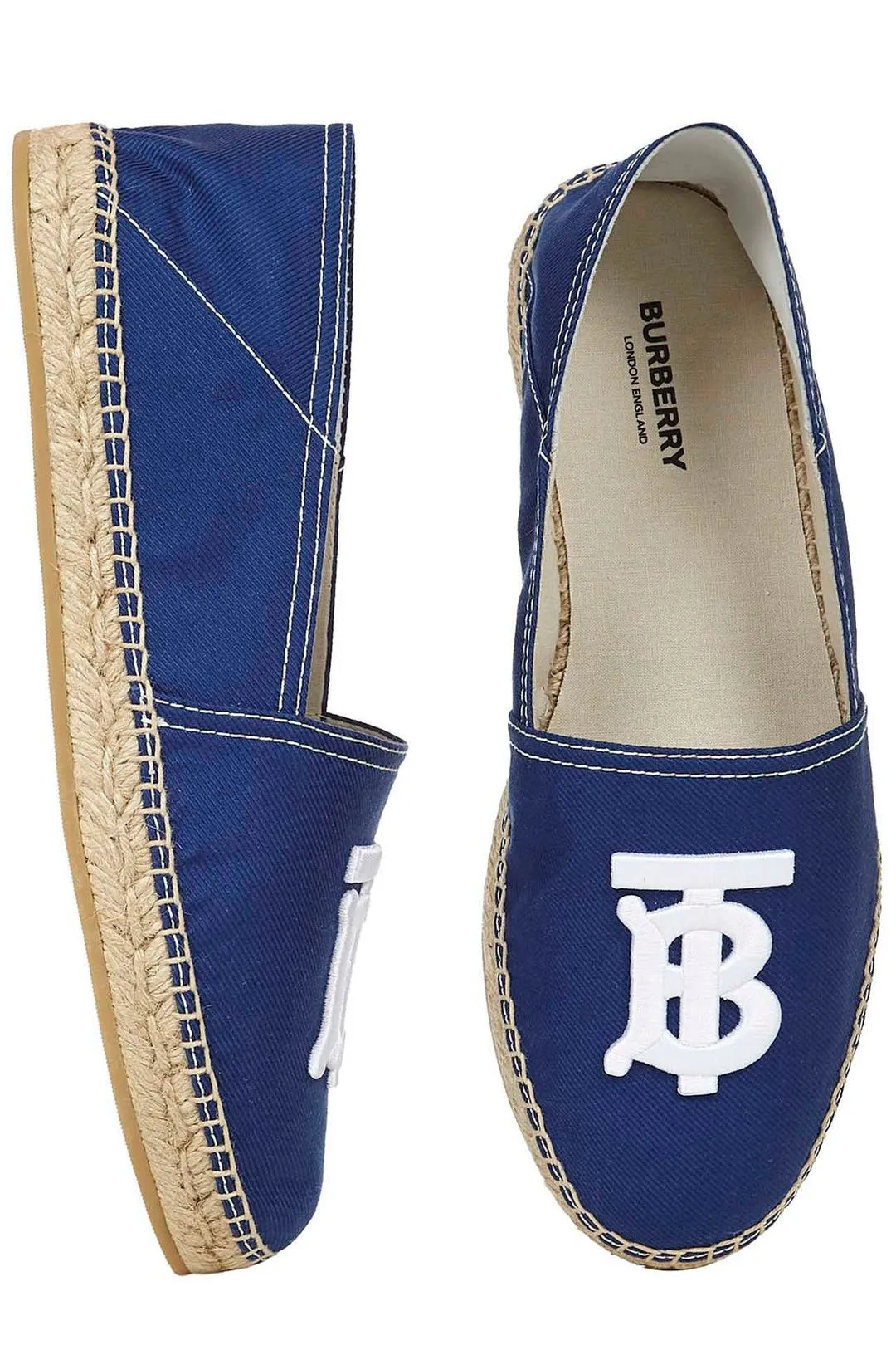 Burberry Logo Embroidered Espadrilles