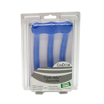 CanDo Jelly Expander Triple Exerciser, Blue, Heavy
