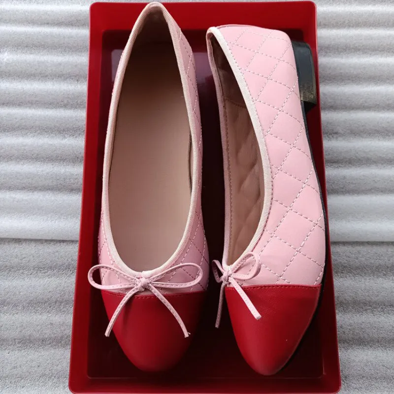 Classic Ballet Flats with Simple Bow Knot Accent