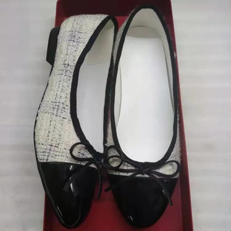 Classic Ballet Flats with Simple Bow Knot Accent