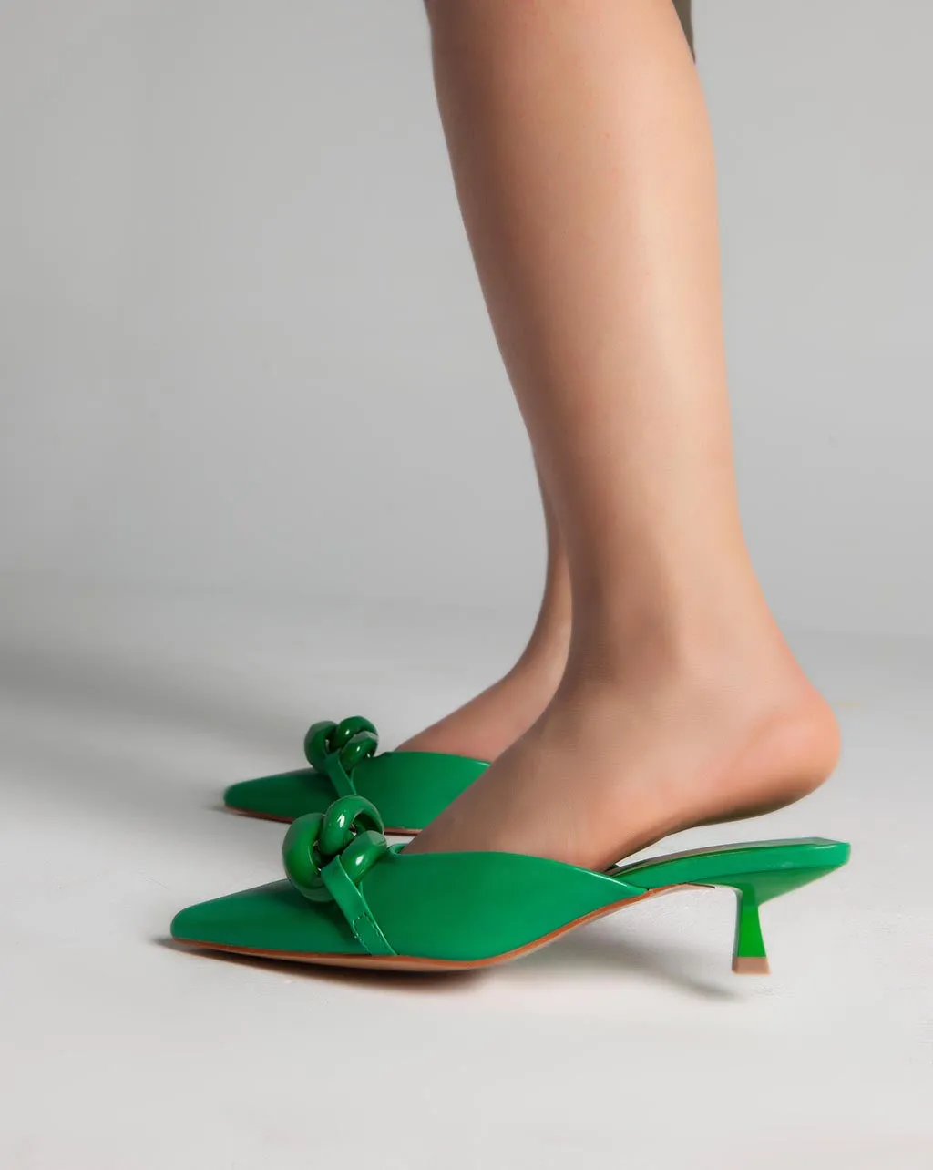 Closed Toe Mules - Sandals - Green
