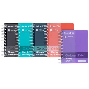Colourhide Chunky Notebook 400 Page Assorted