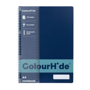 Colourhide Notebook 120 Page A4 Navy