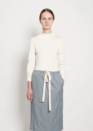 Cotton Jersey Turtleneck — Light Cream
