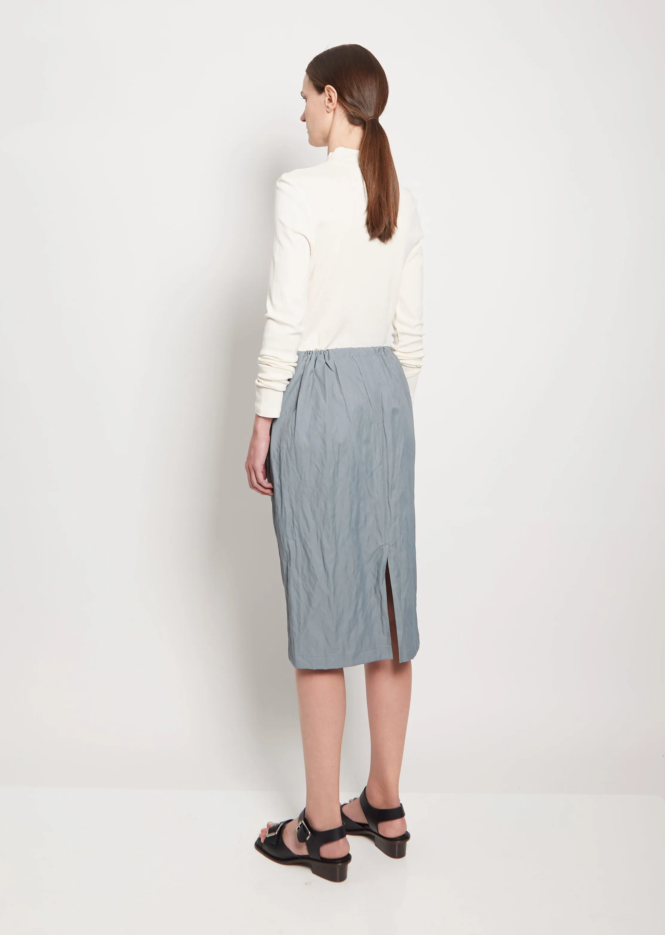 Cotton Jersey Turtleneck — Light Cream