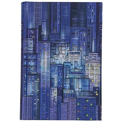 Cumberland Blue Cityscape Notebook Casebound 100 Leaf A6
