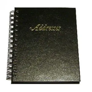Cumberland Leathergrain Address Book Spiral Bound 122 X 95Mm Black