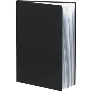 Cumberland Leathergrain Notebook Casebound Ruled 100 Leaf A5 Black