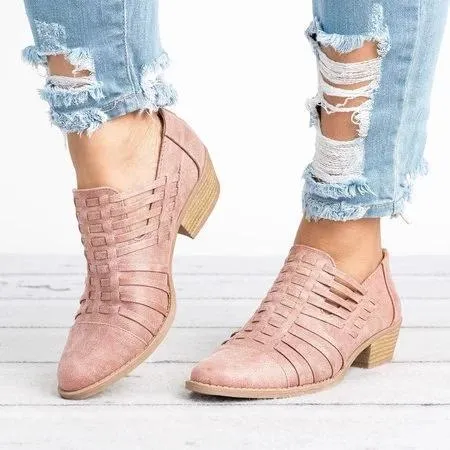 Cut-out ankle boots for spring summer