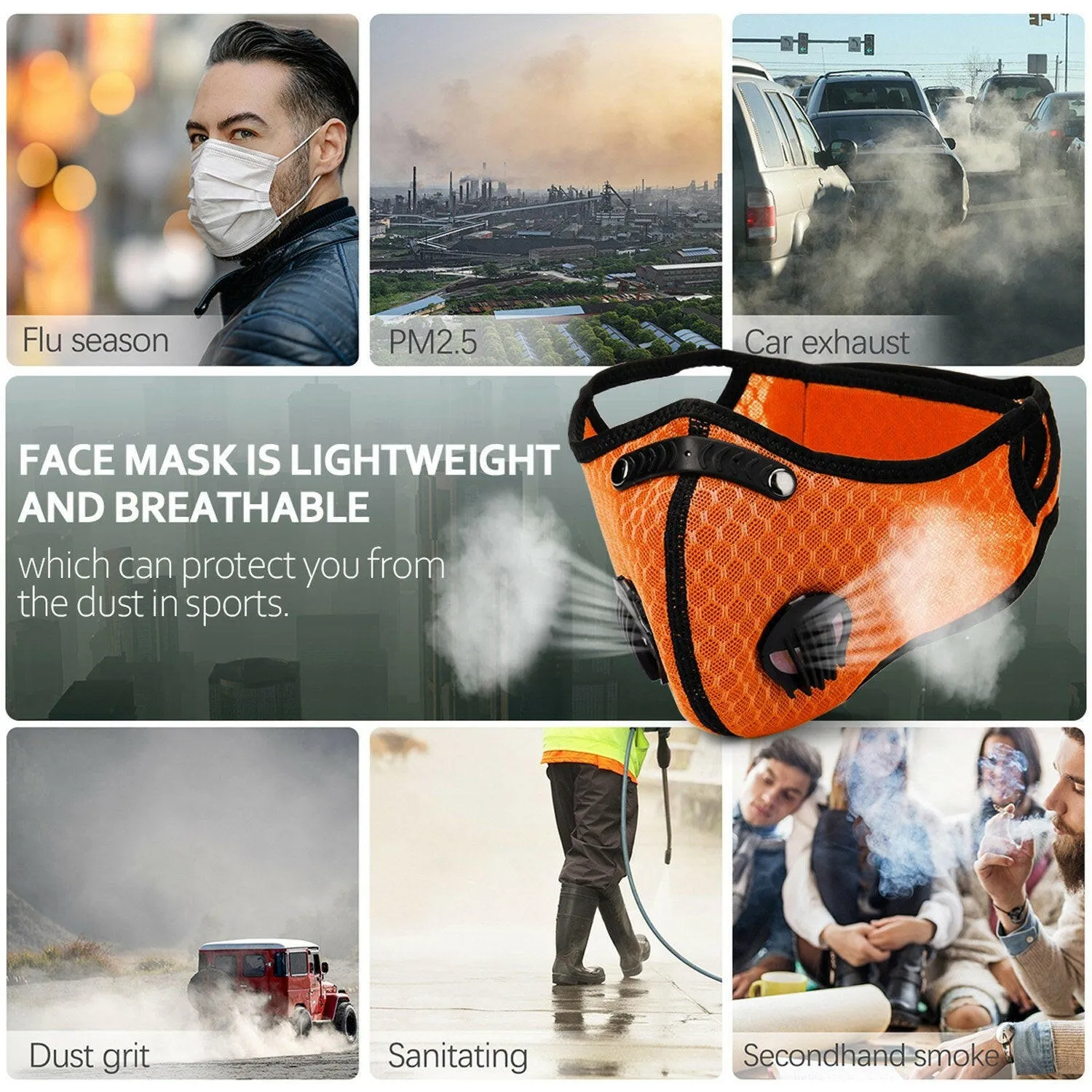 Dustproof Cycling Face Mask Windproof Ride Running Mask Bicycle Sports Fishing Mask Face Cover
