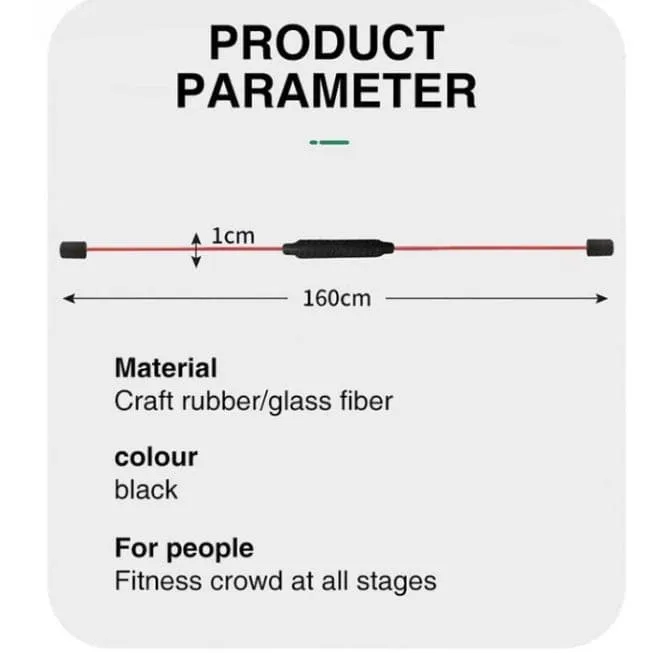 Elastic Fitness Stick, Detachable Total Body Exercise Bar, Training Muscle Detachable Design Fitness Equipment, Fat Burning Fitness Bar, Strength Training Bar