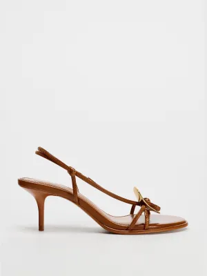 Embellished heeled sandals