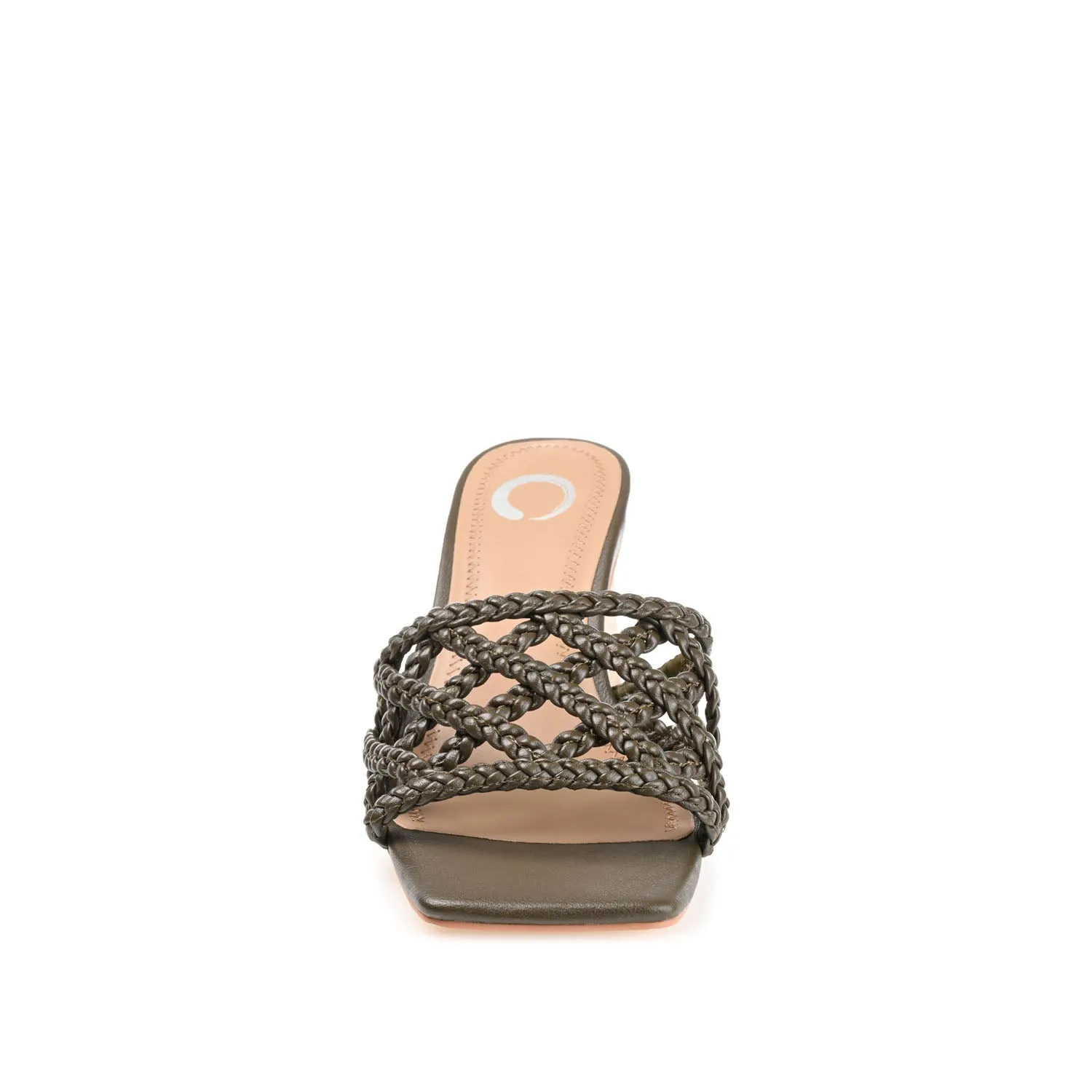 EVVIE HEELED SANDALS IN FAUX LEATHER