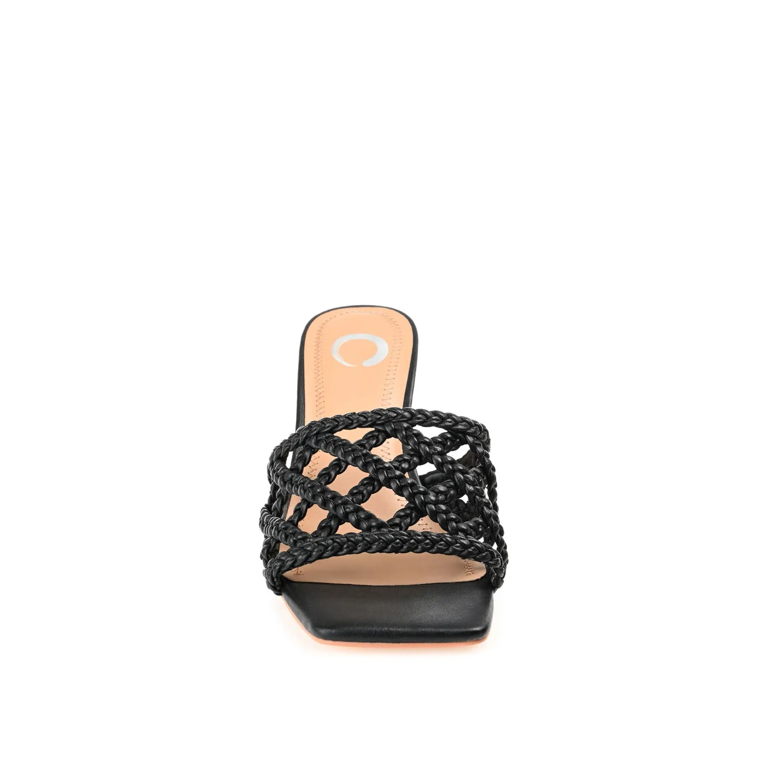 EVVIE HEELED SANDALS IN FAUX LEATHER