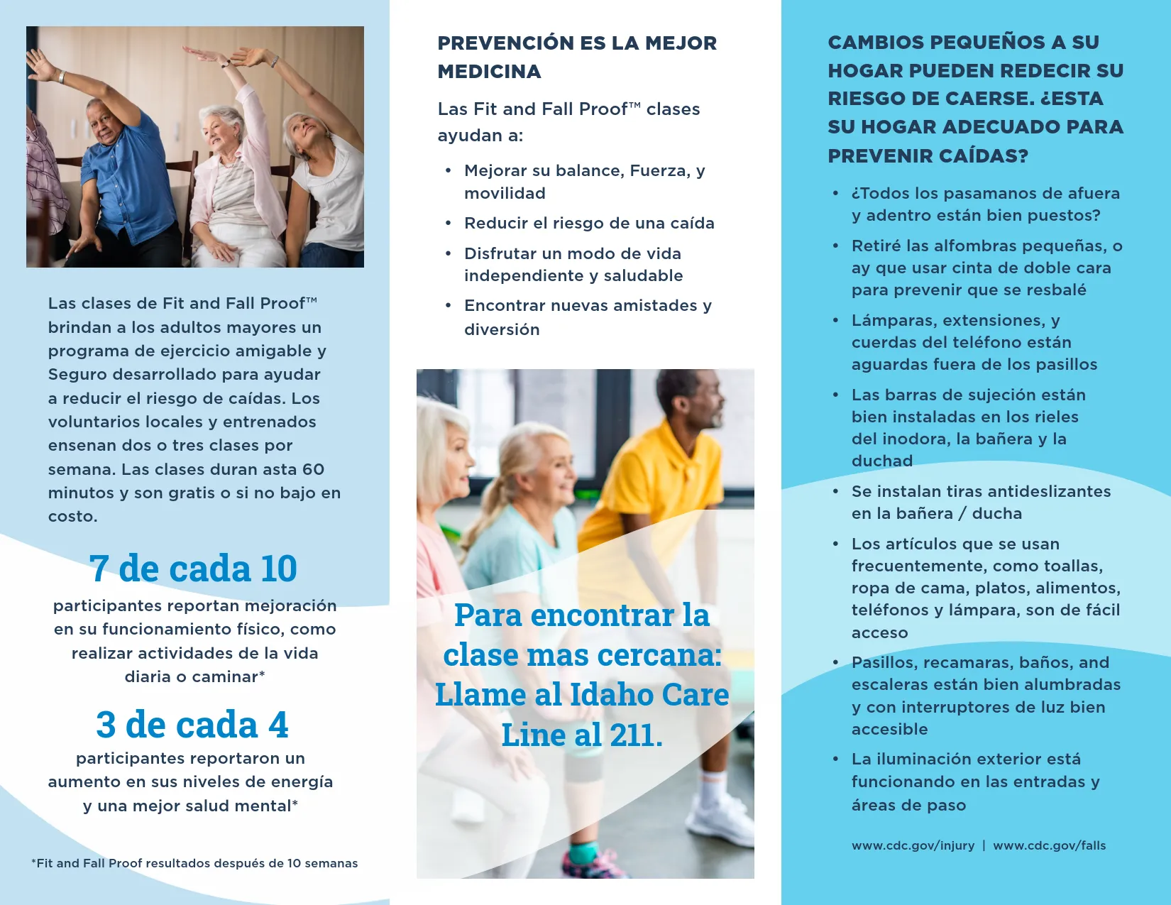 Fit and Fall Proof™ Brochure (Participant) SPANISH for Download Only