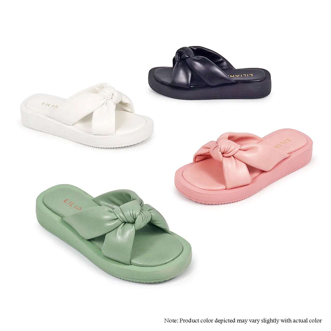 FLORIO-1 BULKY OUTSOLE SANDAL W/ BOW-SAGE