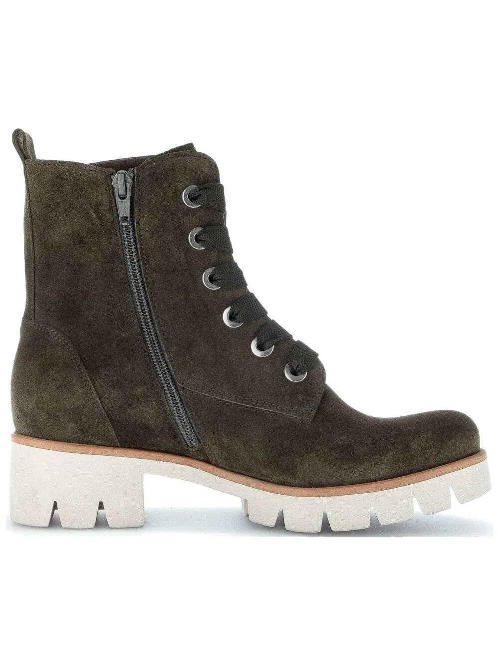 Gabor lace-up ankle boots, khaki