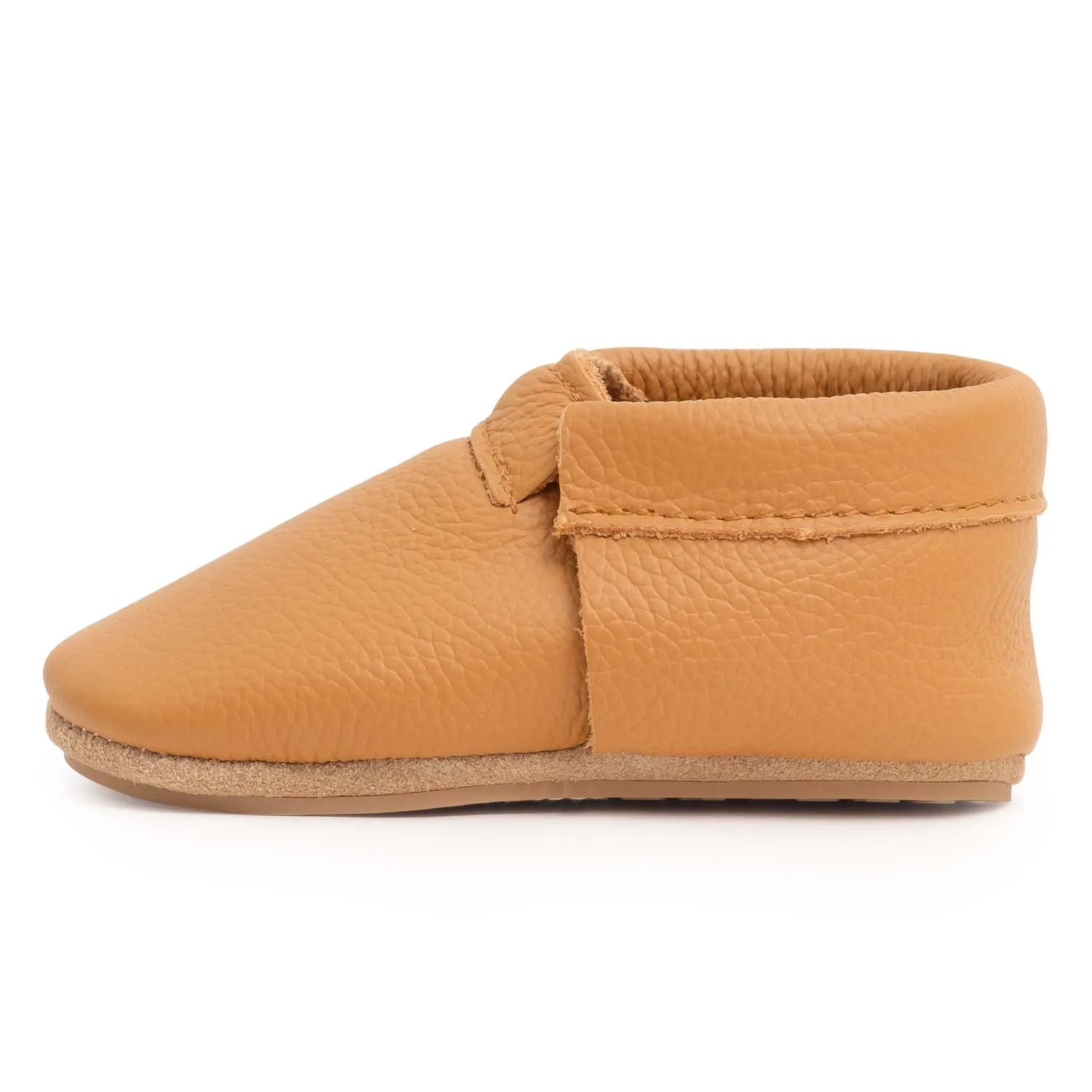 Gingersnap Hard Sole Fringeless Moccasins