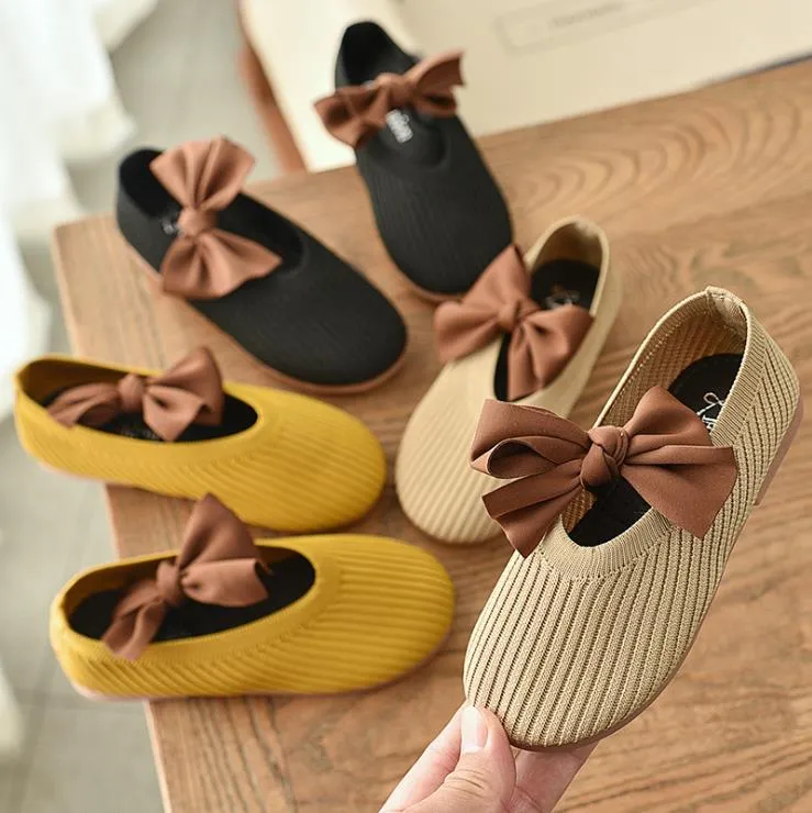 Girls Non-Slip Bow Knot Flats By Liv and Mia