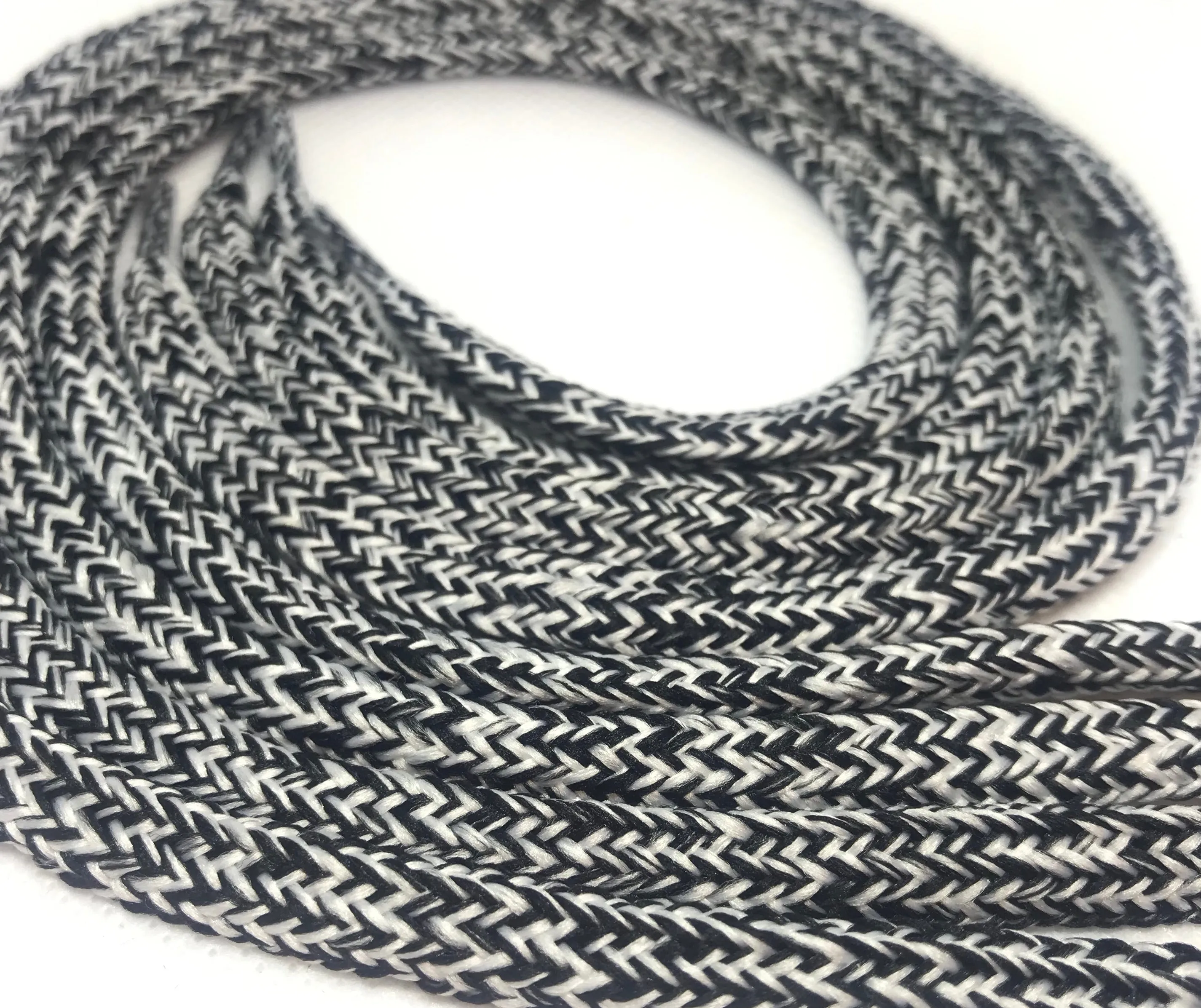 Hybrid Tweed Shoelaces - Black and White