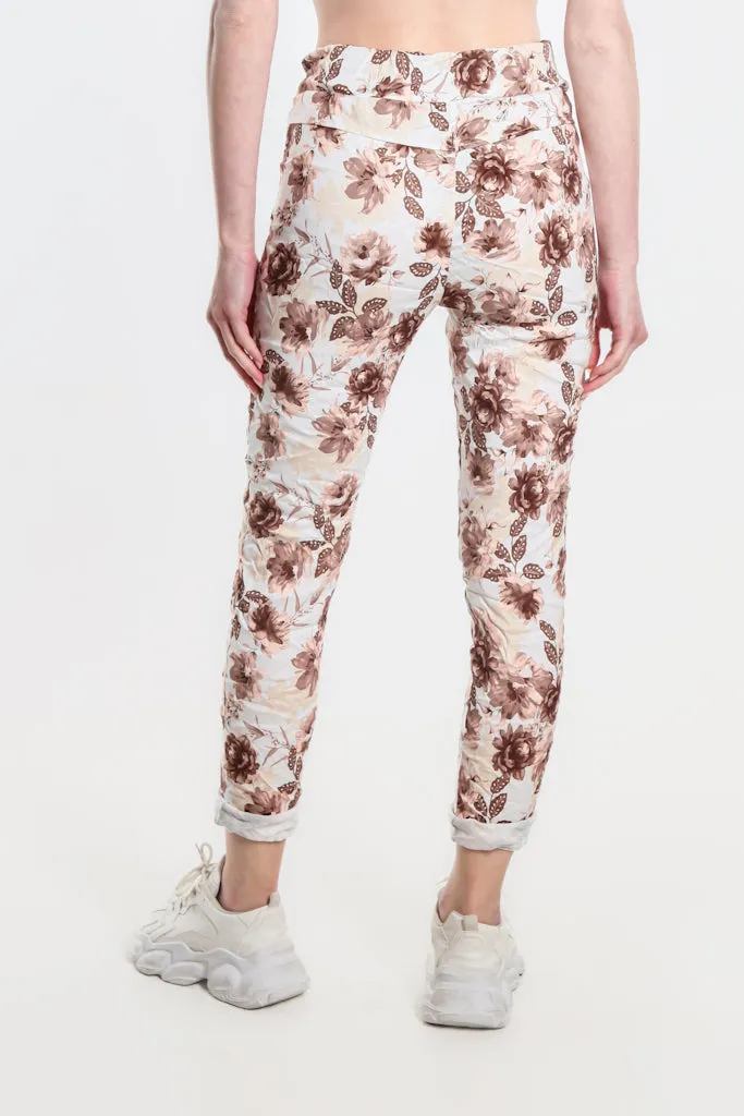 Izzy Floral Leaves Featherweight Pant (PL712F)