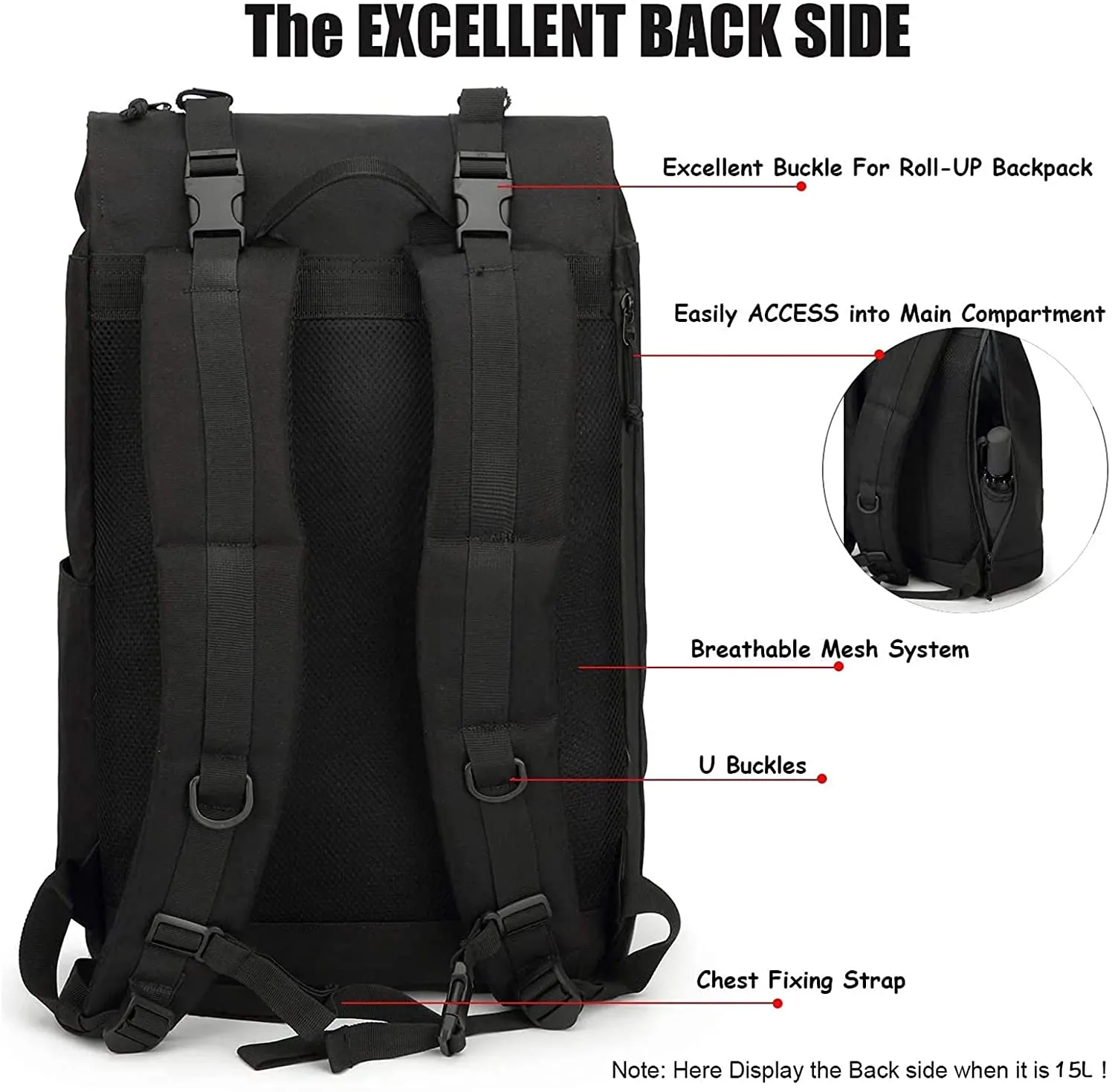 Jansben 3 in 1 Convertible Backpack 8L-23 L