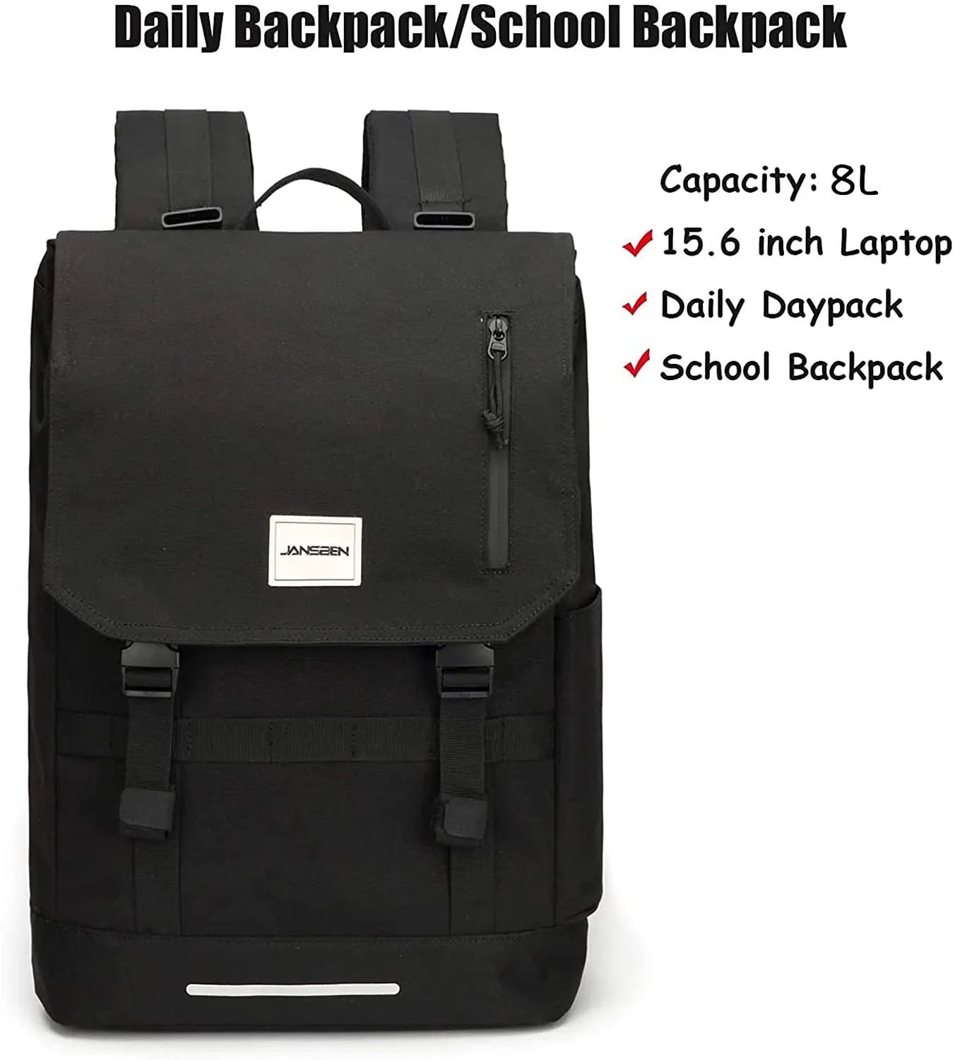 Jansben 3 in 1 Convertible Backpack 8L-23 L