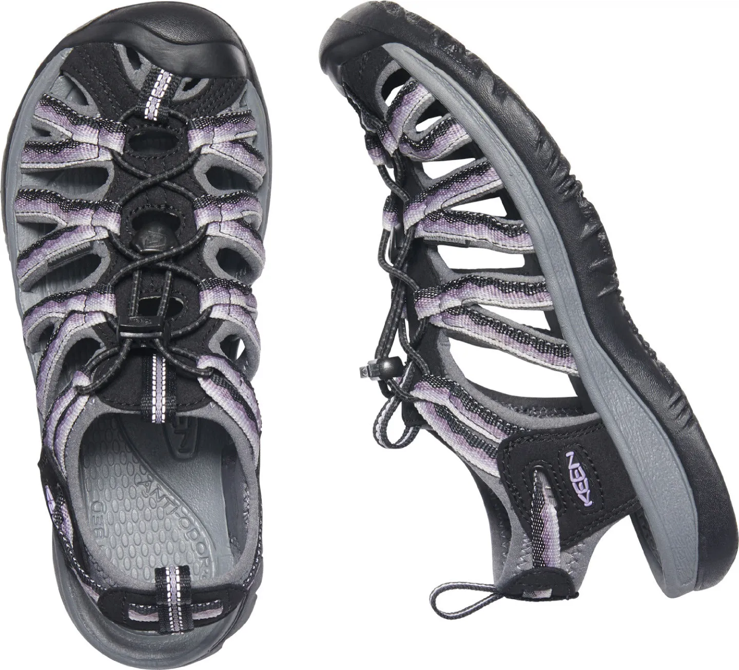 'Keen' Women's Whisper Sandal - Black / Thistle