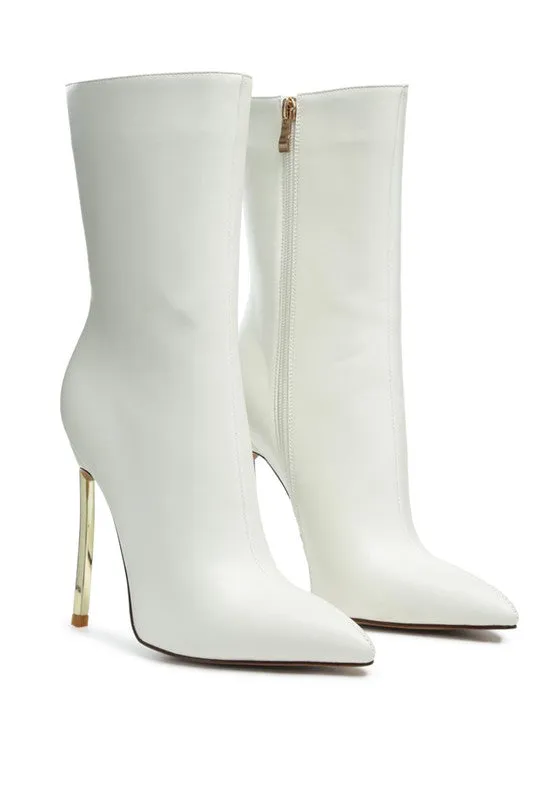 Klayton Boot Black Stiletto Silver Heel