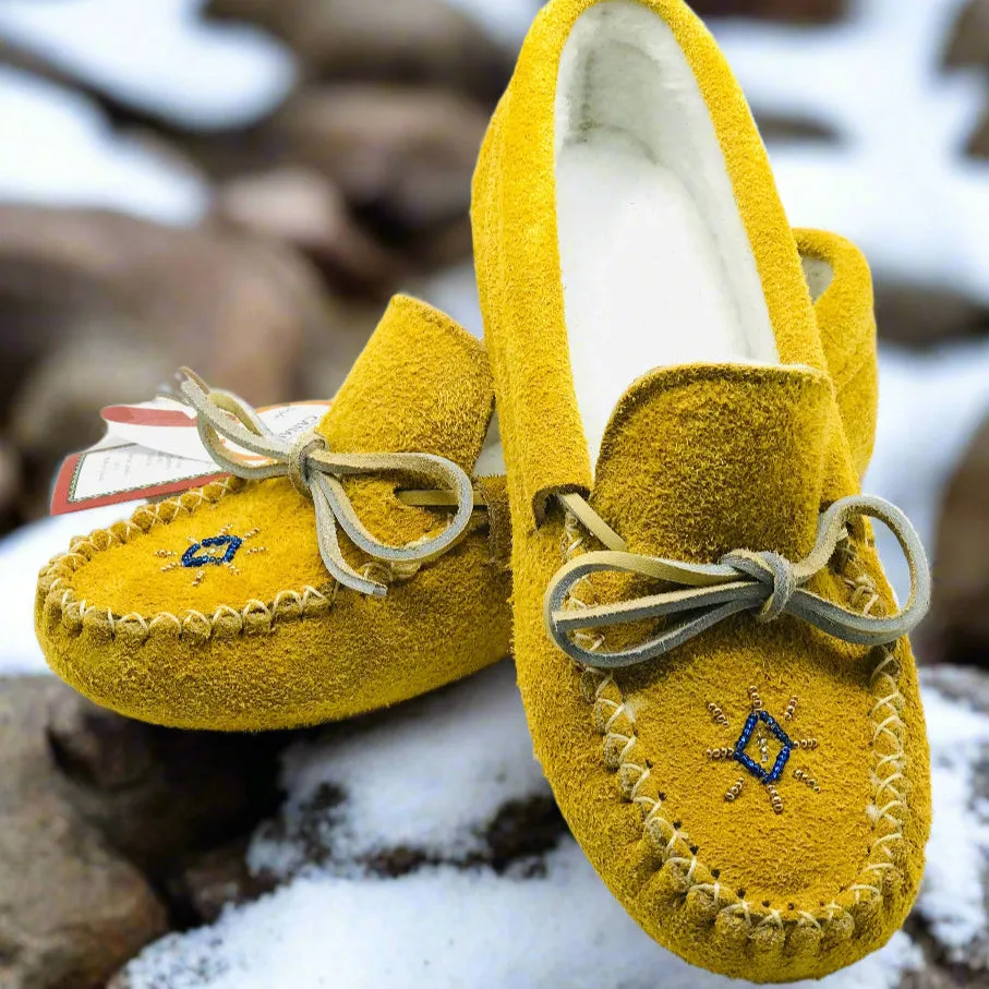 Ladies Moose Hide Suede Moccasins
