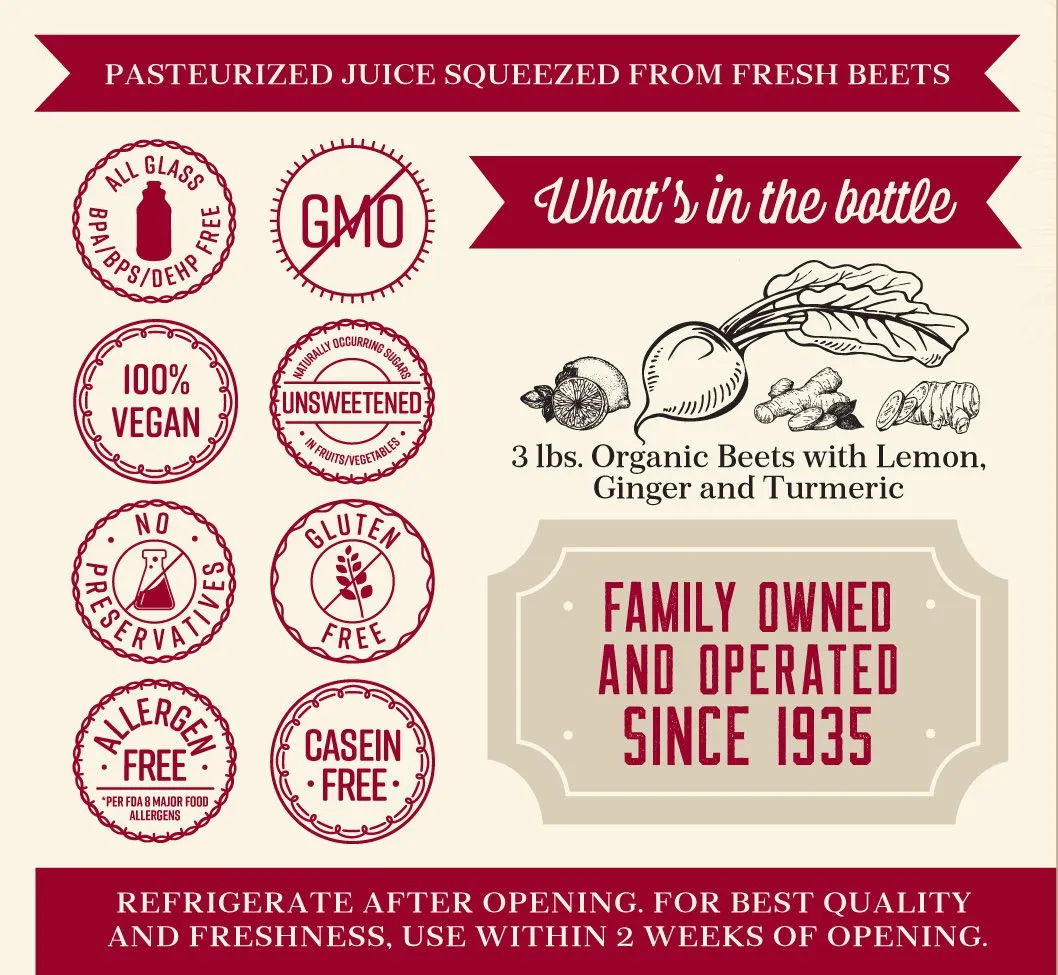 Lakewood Beet Ginger Turmeric Juice Organic 32oz