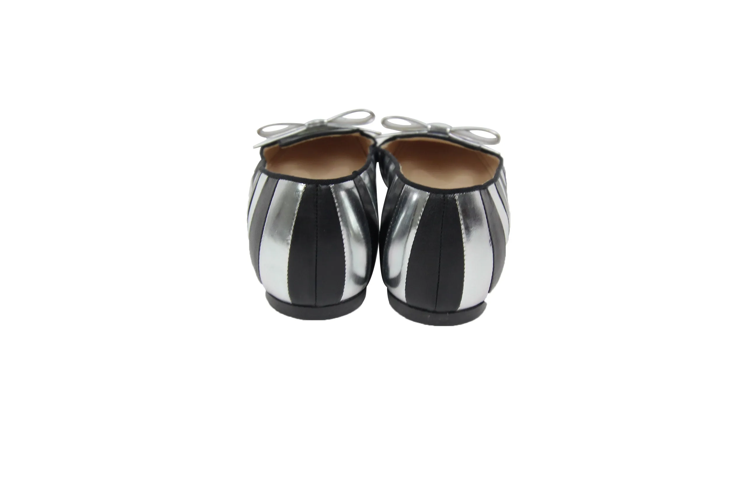 Leather Stripe Flats | Size 8 US 38 EU