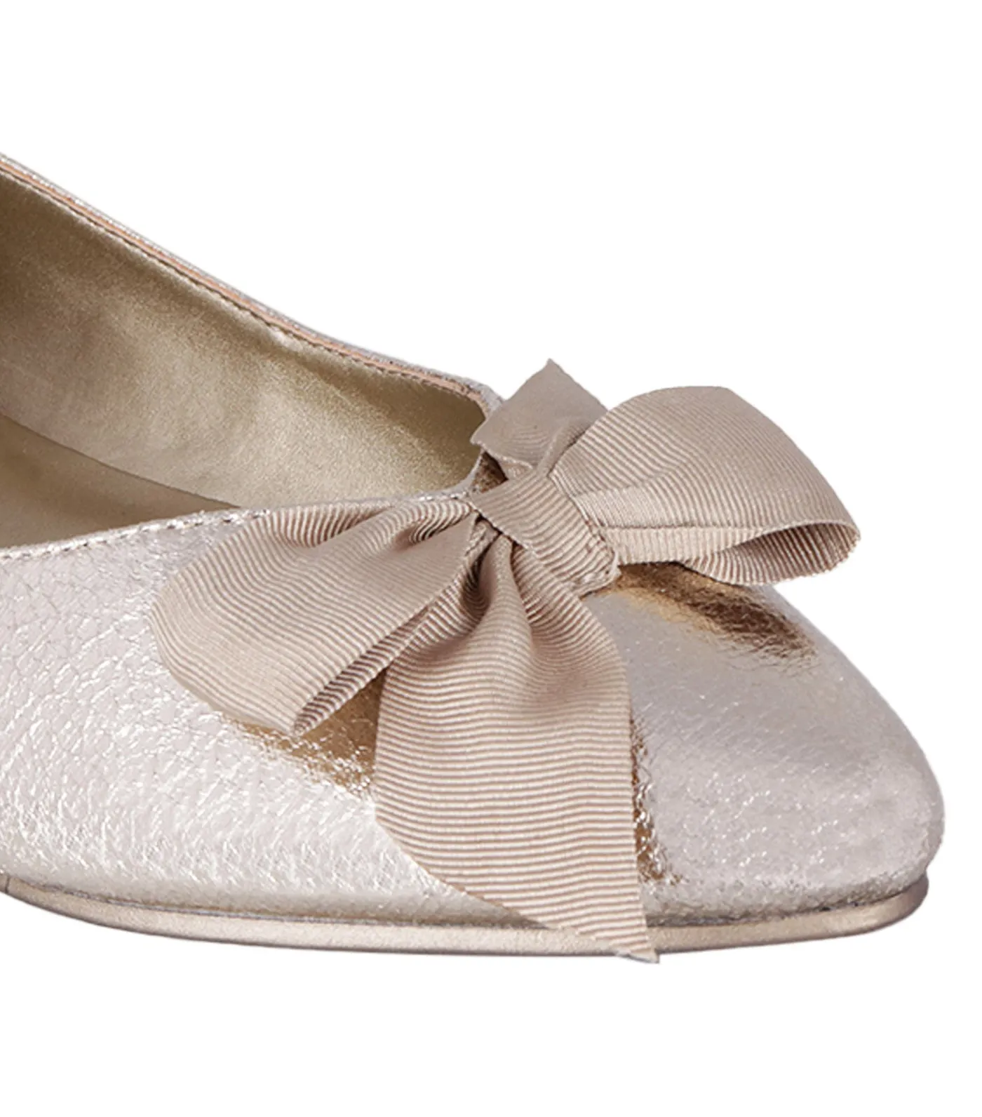 Lily Bow Flats Gold Crackle