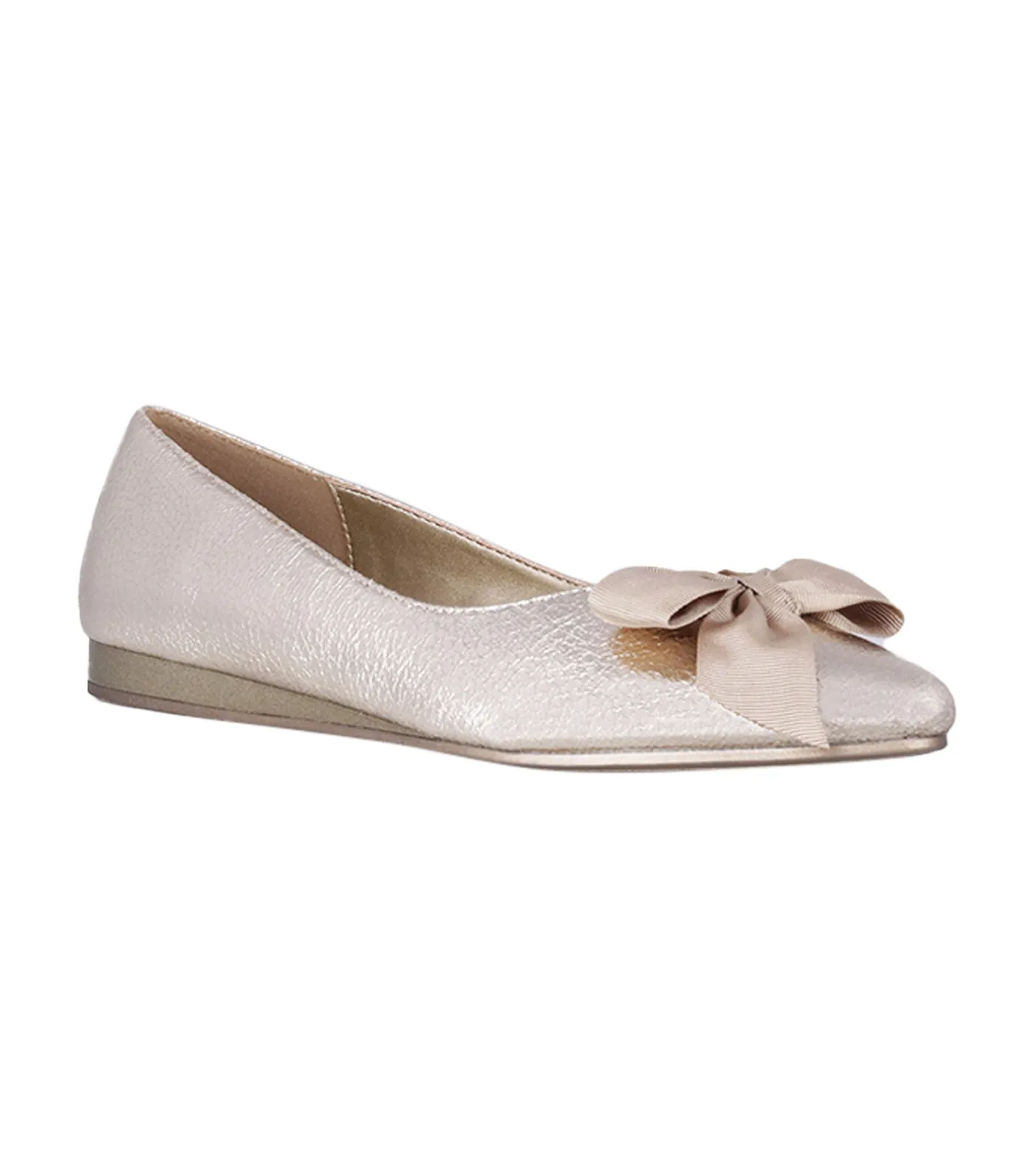 Lily Bow Flats Gold Crackle