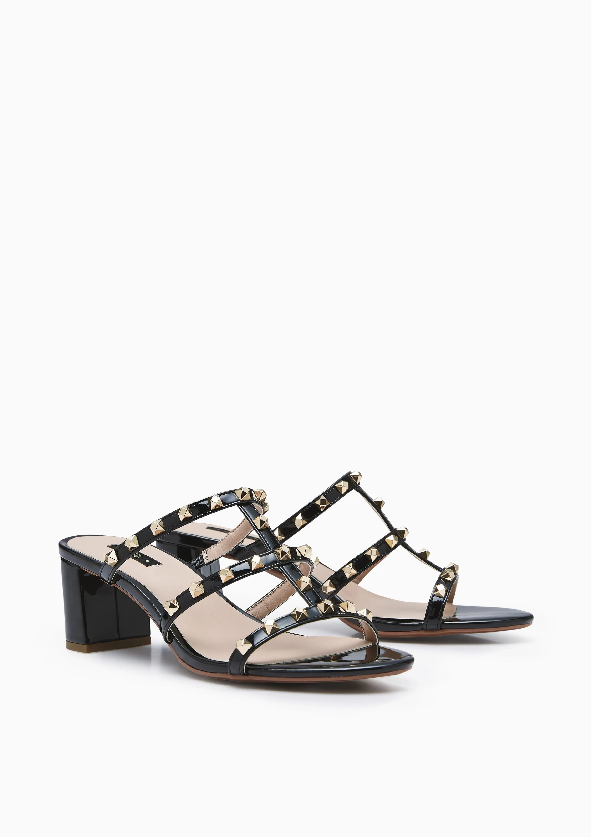 Linda Clear II Mid Heels - Black