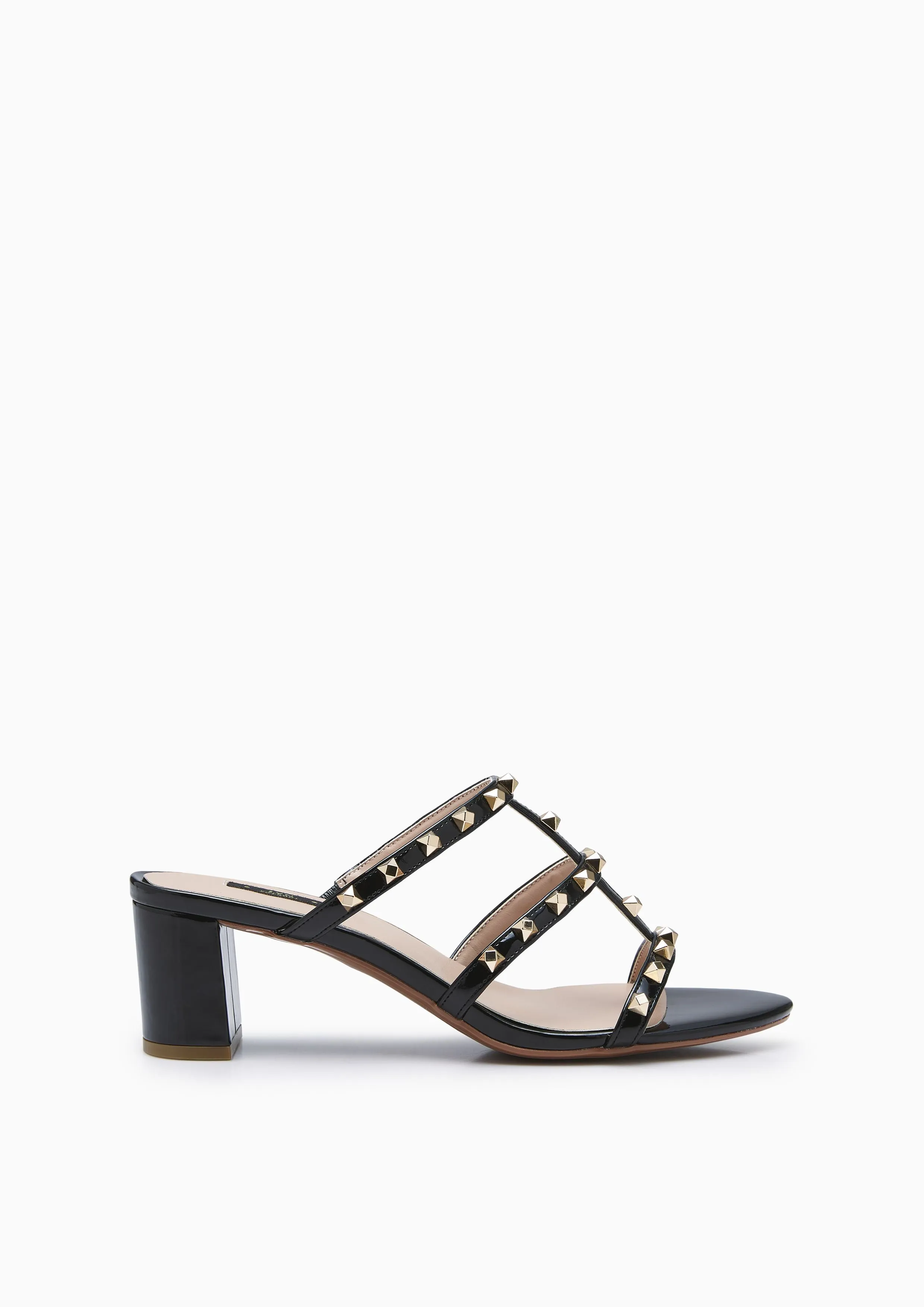 Linda Clear II Mid Heels - Black