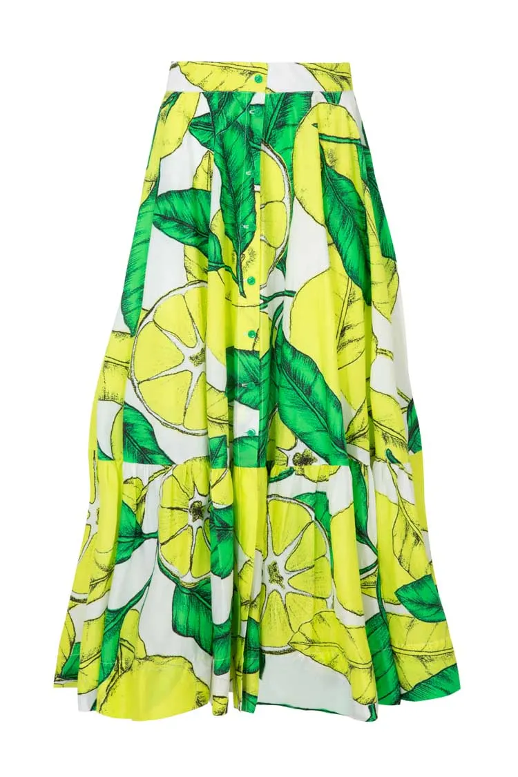 Long Heart Skirt in Lemons