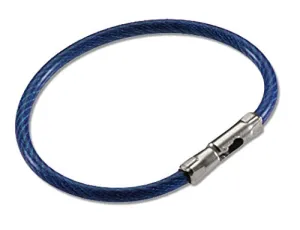 Lucky Line 5" Flex-O-Loc Cable Key Ring, Galvanized Steel, Corrosion-Resistant, Blue, 5 Pack (7113005)