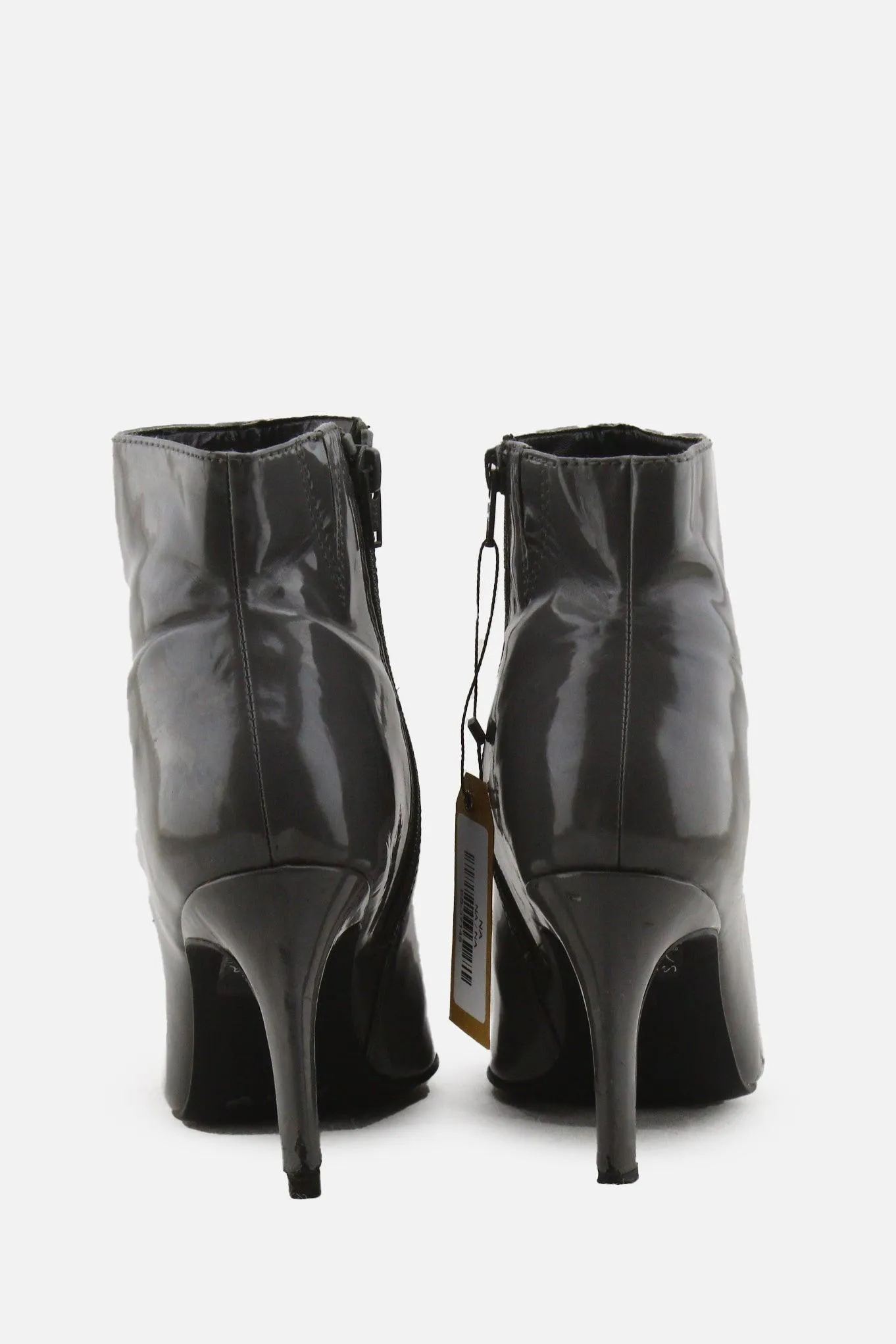 M & S Zipper Stilettos Heels Ankle Boots | 100% Synthetic Leather