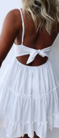 Macramé Tier Mini Dress