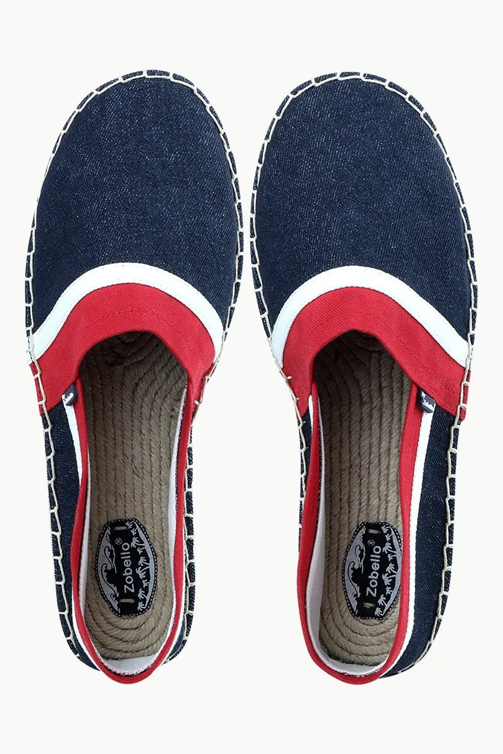 Men's Navy Cut N' Sew Denim Espadrilles