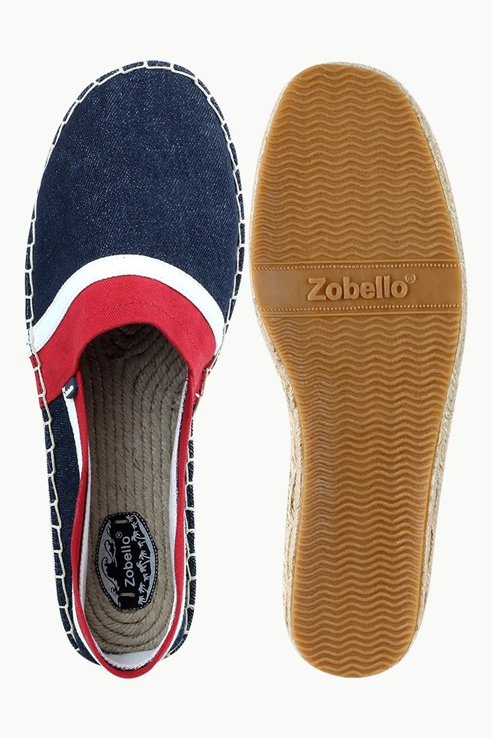 Men's Navy Cut N' Sew Denim Espadrilles